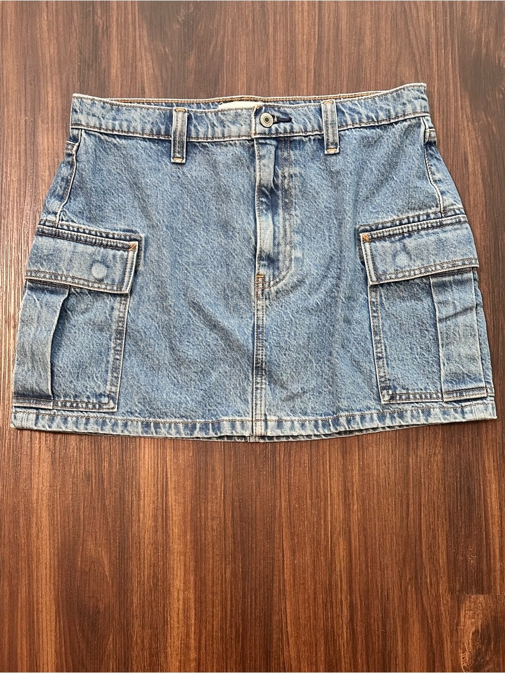 Abercrombie & Fitch Denim Cargo Mini Skirt 28/6